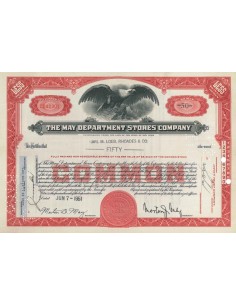 THE MAY DEPARTMENT STORES COMPANY - 50 AZIONI - 1951