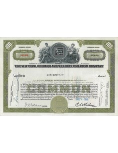 THE NEW YORK, CHICAGO AND ST.LOUIS RAILROAD COMP. 100 AZIONI -1961