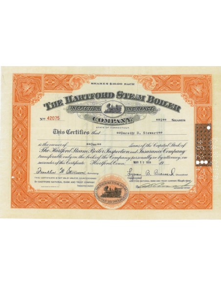 THE HARTFORD STEAM BOILER - 1 AZIONE - 1959