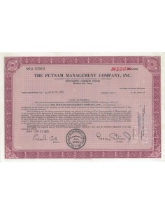 THE PUTNAM MANAGEMENT COMPANY, INC. 100 AZIONI - 1970