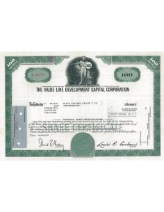 THE VALUE LINE DEVELOPMENT CAPITAL CORP. 100 AZIONI - 1975
