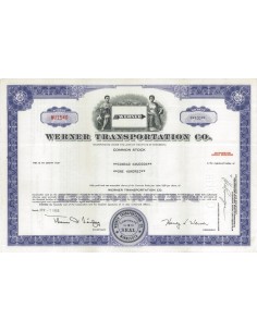 WERNER TRANSPORTATION CO. - 100 AZIONI - 1965