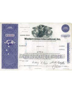 WESTERN UNION INTERNATIONAL, INC - 5 AZIONI - 1967