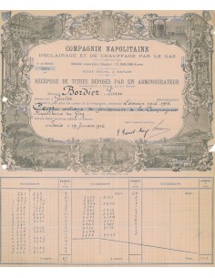 COMPAGNIE NAPOLITAINE - Cento azioni dell'azionista Bordier Pierre