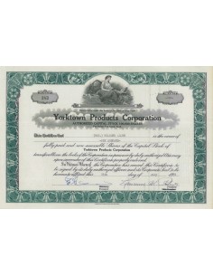 YORKTOWN PRODUCTS CORPORATION - 100 AZIONI - 1956