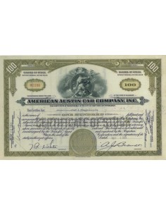 AMERICAN AUSTIN CAR COMPANY INC. - 100 AZIONI - 1931