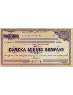 EUREKA MINING COMPANY - AZIONI - 1897