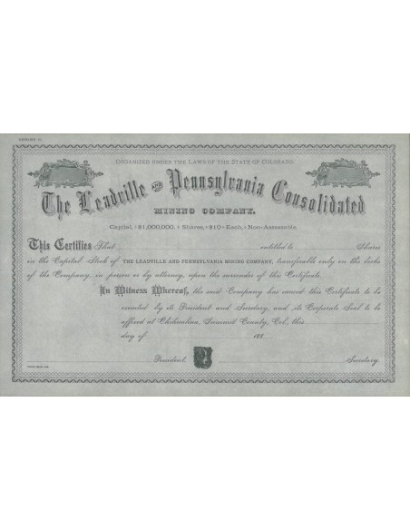 THE LEADVILLE PENNSYLVANIA CONSOLIDATED - AZIONI