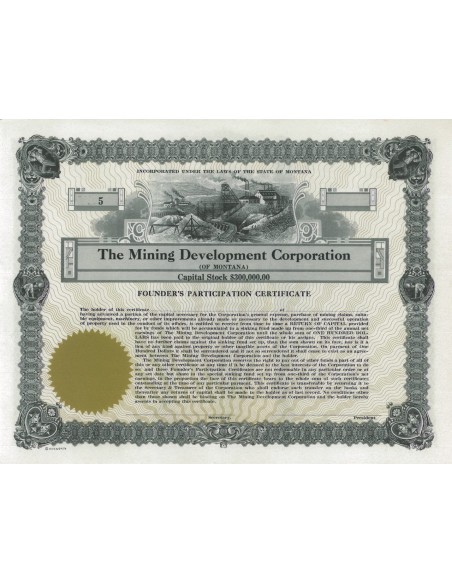 THE MINING DEVELOPMENT CORPORATION - 5 AZIONI