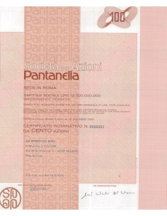 PANTANELLA - SOCIETA` PER AZIONI - 100 AZIONI ROMA 1976