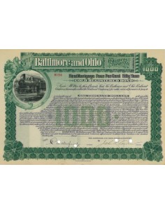BALTIMORE AND OHIO RAILROAD COMPANY - 1000 DOLLARI - 1898