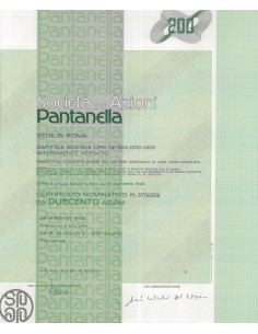 PANTANELLA - SOCIETA` PER AZIONI - 200 AZIONI ROMA 1976