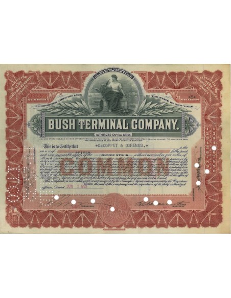 BUSH TERMINAL COMPANY - 5 AZIONI - 1932