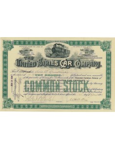THE UNITED STATES CAR COMPANY - 10 AZIONI - 1897