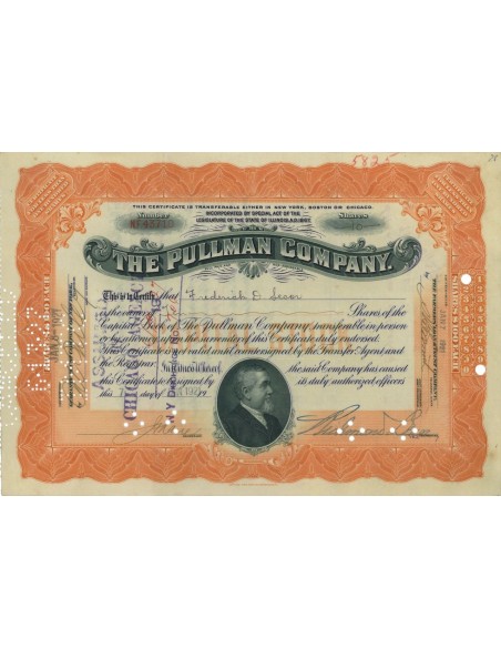 THE PULLMAN COMPANY - 10 AZIONI - 1921