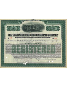 THE BALTIMORE AND OHIO RAILROAD COMPANY - 1000 DOLLARI 1916