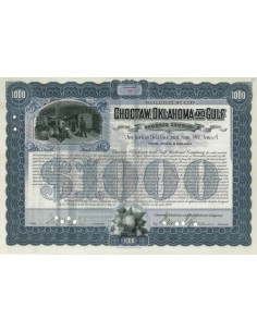 CHOCTAW OKLAHOMA AND GULF RAILROAD COMPANY - 1000 DOLLARI 1900