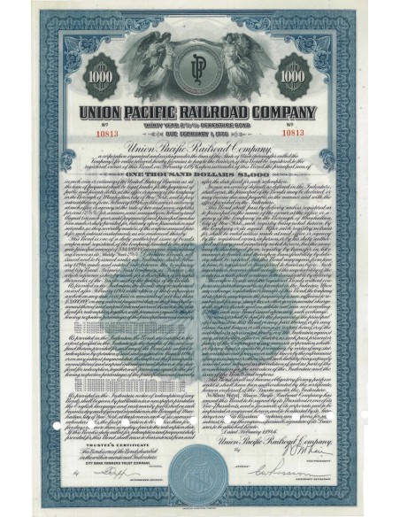 UNION PACIFIC RAILROAD COMPANY - 1000 DOLLARI - 1946
