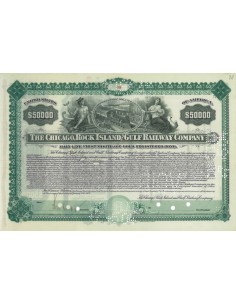 THE CHICAGO, ROCK ISLAND AND GULF RAILWAY COMP. 50000 DOLLARI - 1904