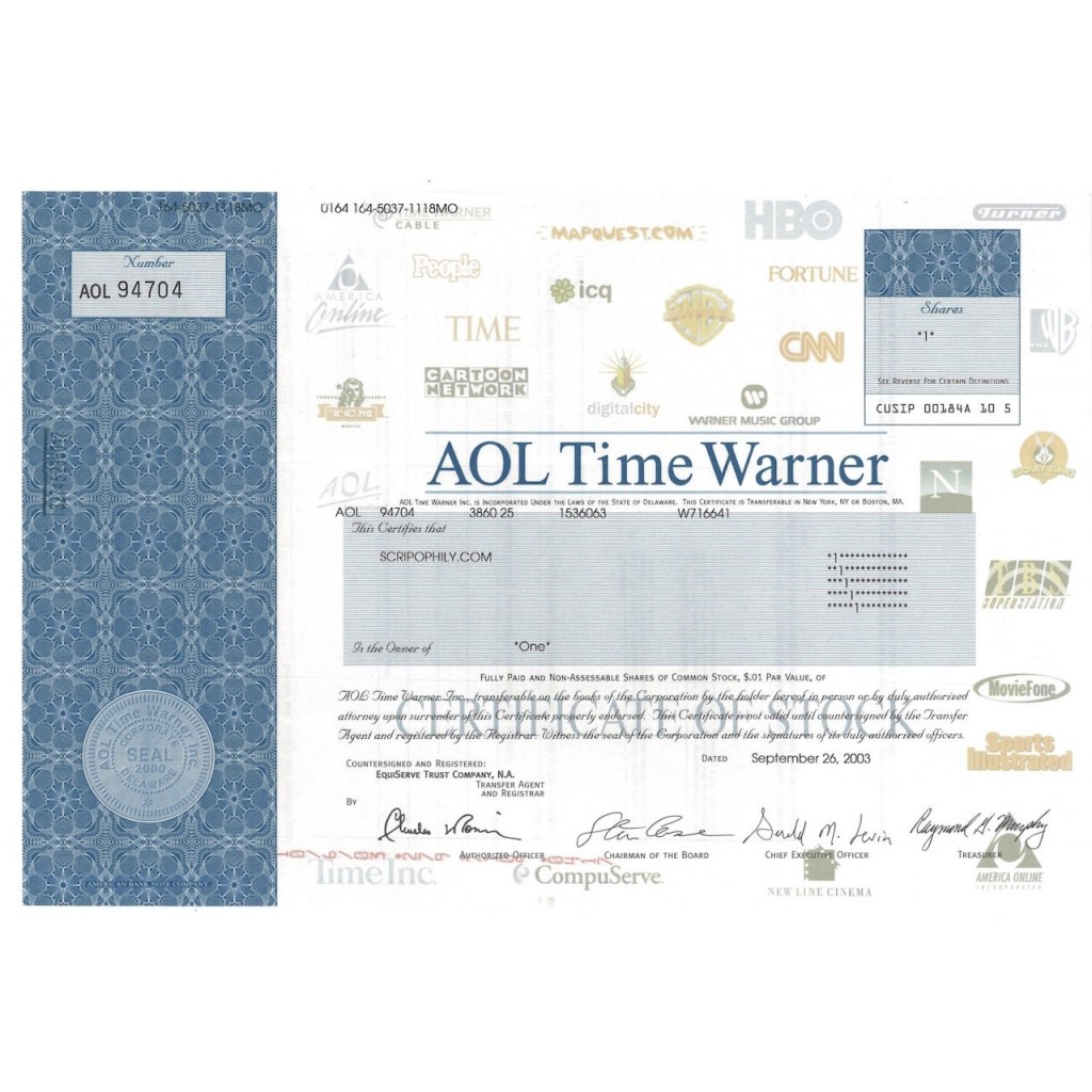 AOL TIME WARNER - 1 AZIONE - 2003