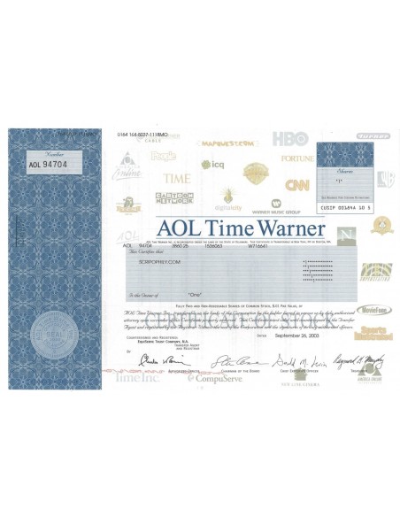 AOL TIME WARNER - 1 AZIONE - 2003