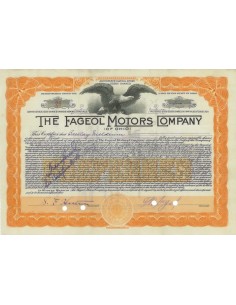 THE FAGEOL MOTORS COMPANY - 100 AZIONI - 1921