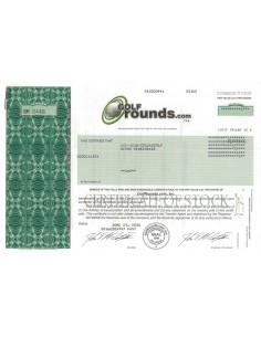 GOLF ROUNDS.COM INC. - 1 AZIONE - 2005