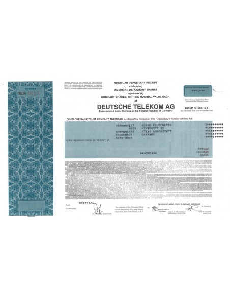 DEUTSCHE TELEKOM AG - 1 AZIONE - 2006