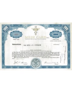 MEDI CARD, INC. - 100 AZIONI - 1970