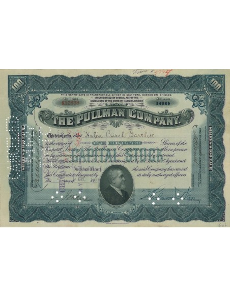 THE PULLMAN COMPANY - 100 AZIONI - 1920