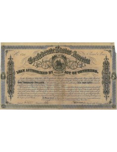CONFEDERATE STATES AMERICAN LOAN - 1000 DOLLARI - 1864