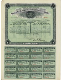 NEW ENGLAND AND CLIFTON COPPER COMPANY OF ARIZONA 1 AZIONE 1906