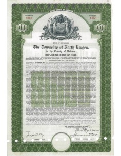 TOWNSHIP OF NORTH BERGEN - 1000 DOLLARI - 1945