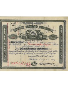 QUINCY MINING COMPANY - 16 AZIONI - 1879