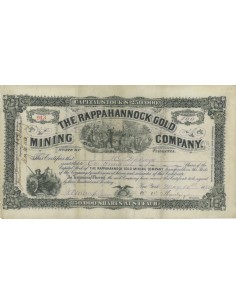 THE RAPPAHANNOCK GOLD MINING COMPANY - 100 AZIONI - 1880