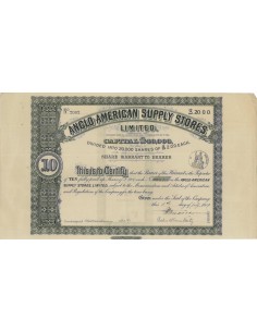 ANGLO-AMERICAN SUPPLY STORES - AZIONI - 1919