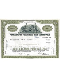 AMERICAN NATURAL GAS COMPANY - 100 AZIONI - 1971