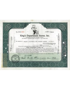 KING'S DEPARTMENT STORES, INC.10 AZIONI - 1961