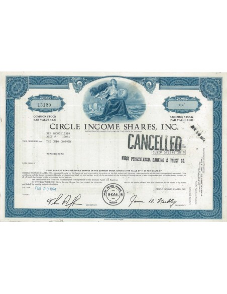 CIRCLE INCOME SHARES, INC. - 1 AZIONE 1974