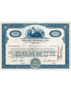 JURASSIC MINERALS, INC. 10 AZIONI - 1958