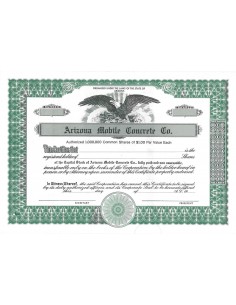 ARIZONA MOBILE CONCRETE CO. - AZIONI