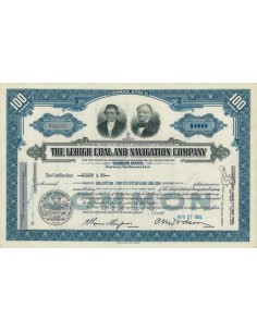 THE LEHIGH COAL AND NAVIGATION COMPANY - 100 AZIONI - 1955