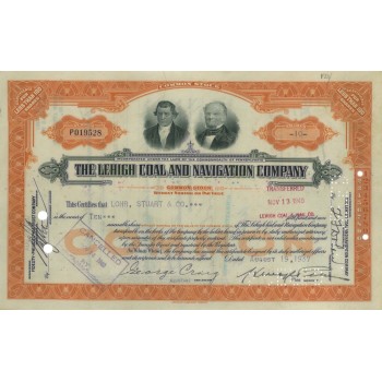 THE LEHIGH COAL AND NAVIGATION COMPANY - 10 AZIONI - 1937