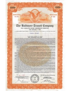 THE BALTIMORE TRANSIT COMPANY - 1000 DOLLARI - 1957