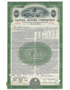 GENERAL MOTORS CORPORATION - 1000 AZIONI - 1916