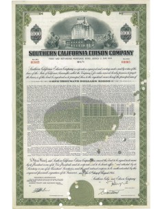 SOUTHERN CALIFORNIA EDISON COMPANY - 1000 DOLLARI 1966