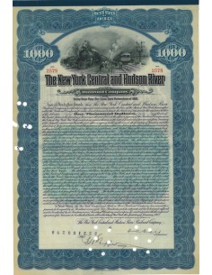THE NEW YORK CENTRAL AND HUDSON RIVER RAILROAD COMP. 1000 DOLLARI - 1912