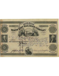 THE ERIE AND THE NORTH EAST RAILROAD COMPANY - 4 AZIONI - 1857