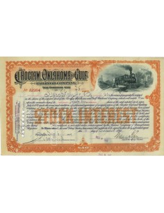 CHOCTAW OKLAHOMA AND GULF RAILROAD COMPANY - 25 AZIONI 1897