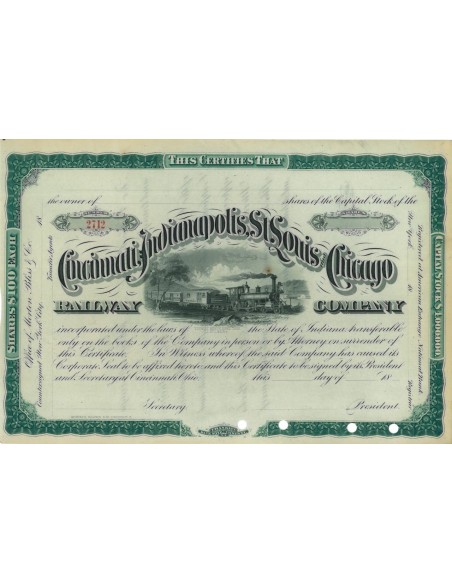 CINCINNATI, INDIANAPOLIS, ST. LOUIS AND CHICAGO RAILWAY COMP. AZIONI